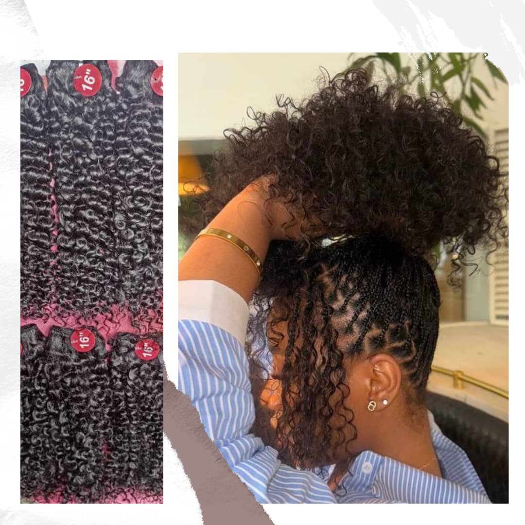 PACKET HAIR KINKY CURLY 12A BOHO BRAIDS BUNDLE